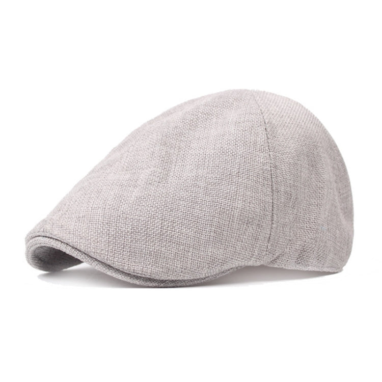 Spring/Summer Burlap Cap Retro Men Forward Beret, Size: M (56-58cm)