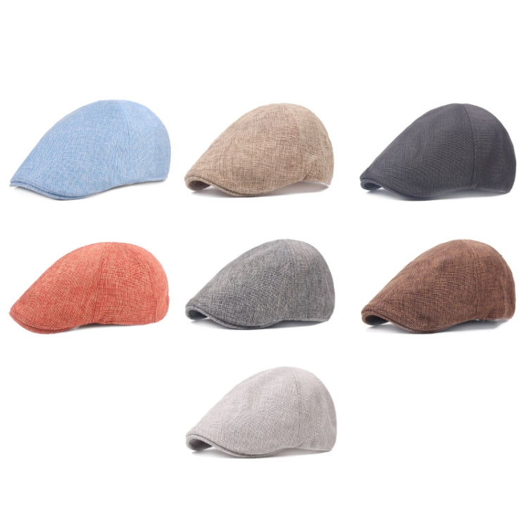 Spring/Summer Burlap Cap Retro Men Forward Beret, Size: M (56-58cm)