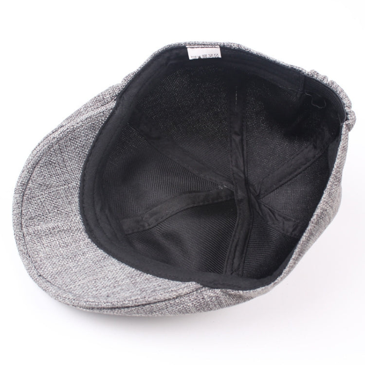 Spring/Summer Burlap Cap Retro Men Forward Beret, Size: M (56-58cm)