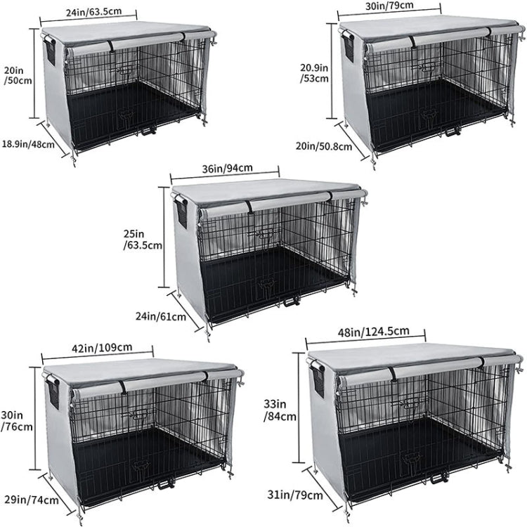 Oxford Cloth Pet Cage Cover Outdoor Furniture Dustproof Rainproof Sunscreen Cover, Size: 63.5x48x50cm