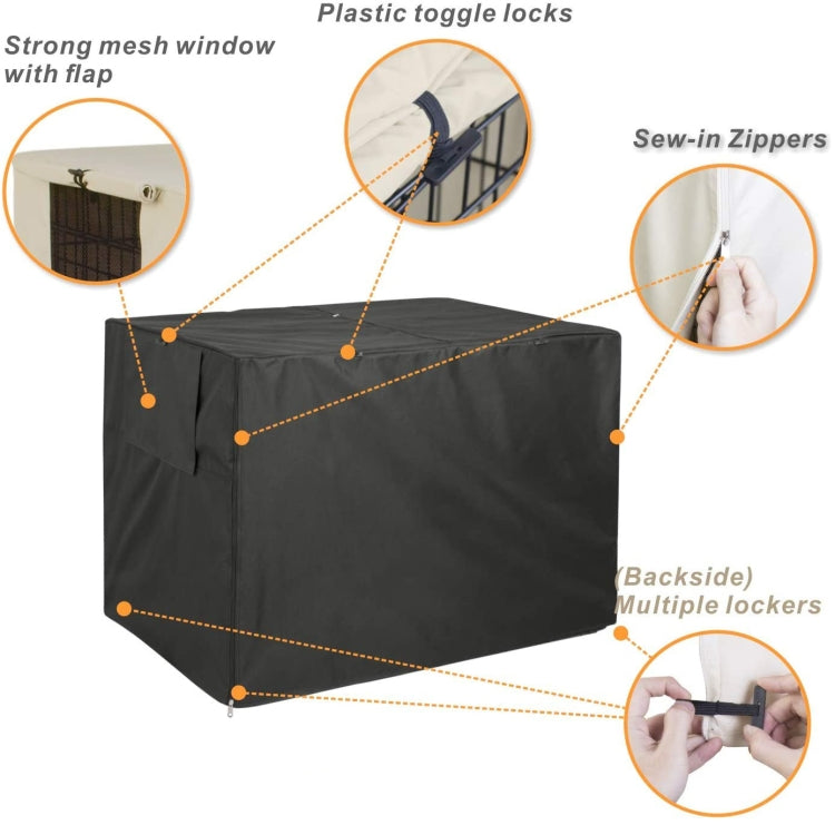 Oxford Cloth Pet Cage Cover Outdoor Furniture Dustproof Rainproof Sunscreen Cover, Size: 63.5x48x50cm