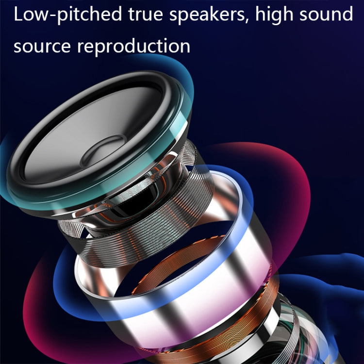 BOSEBT D02 LED Colorful Light Effect Bluetooth Speaker(Colorful Black)