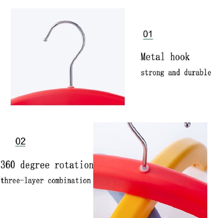 2 PCS Rainbow Drying Rack Wide Shoulder Seamless Rotating Drying Rack