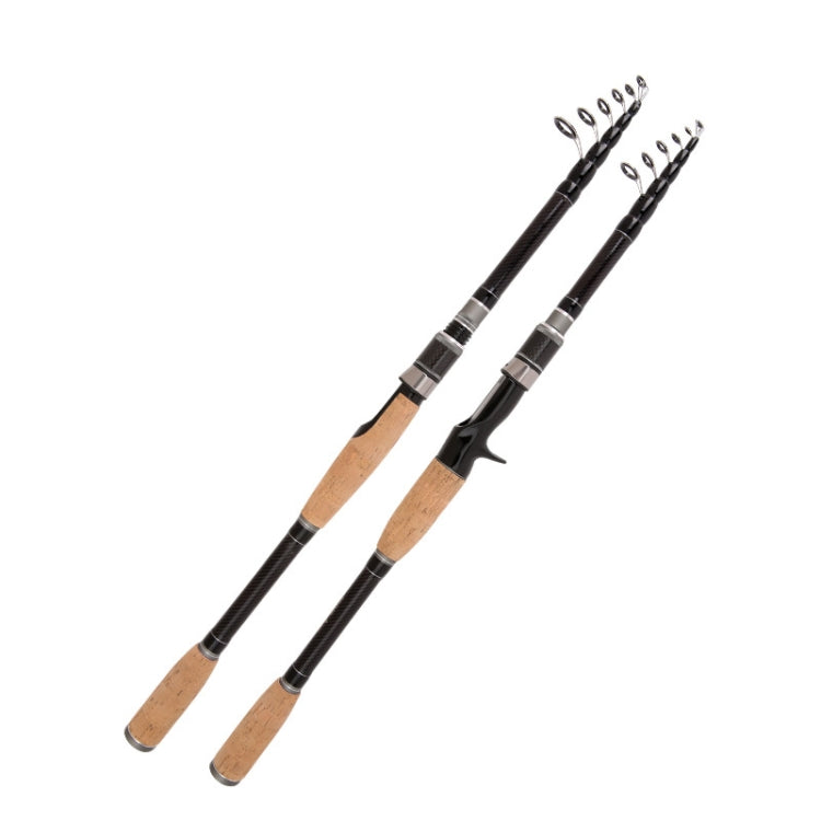Telescopic Carbon Lure Rod Short Section Fishing Casting Rod, Length: 2.1m