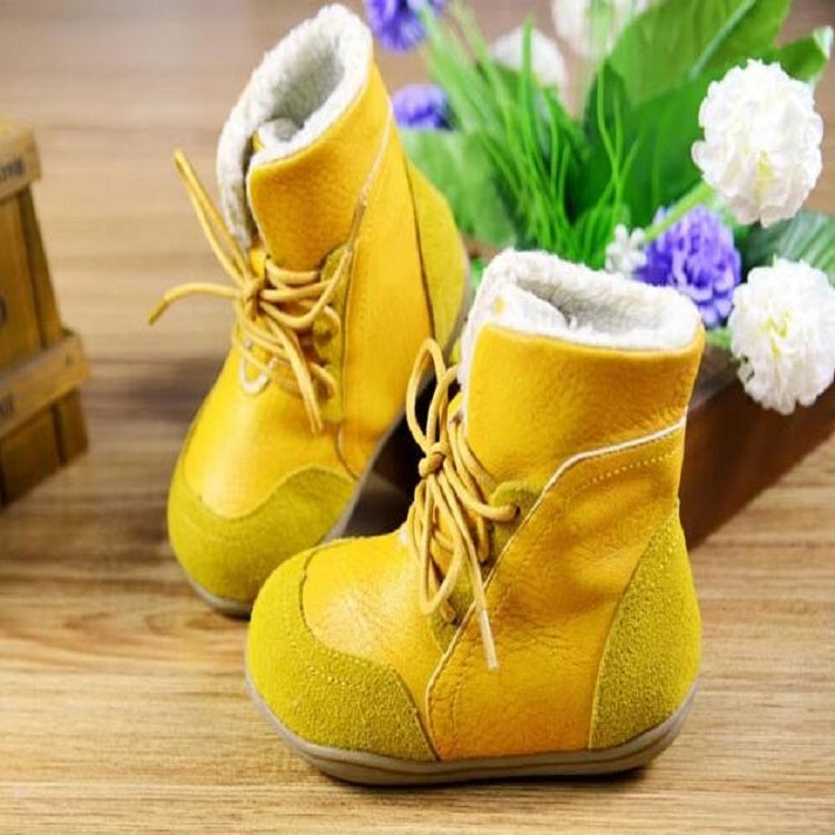 Children Warm Ski Boots Shoes Martin Boots, Size:32(Yellow)