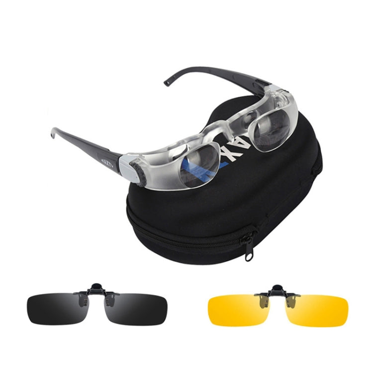 2 PCS Fishing Telescope Adjustable Focus Telescope,Style: Presbyopia+Yellow+Gray Clip