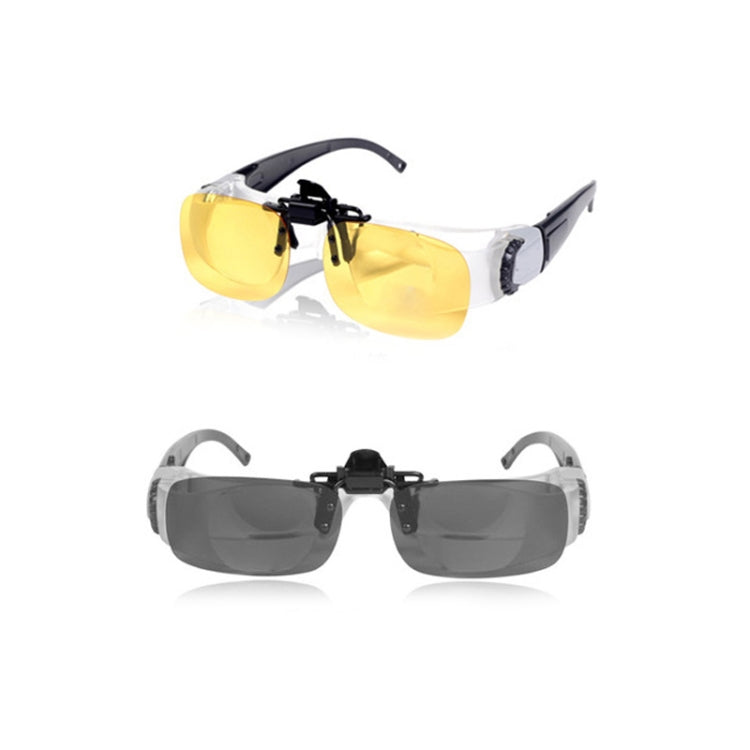 2 PCS Fishing Telescope Adjustable Focus Telescope,Style: Presbyopia+Yellow+Gray Clip