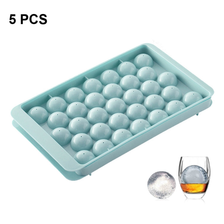 33 Grid Round Ice Hockey Mold With Lid Ice Box Small Marble Ice Tray, Color: Large  Blue