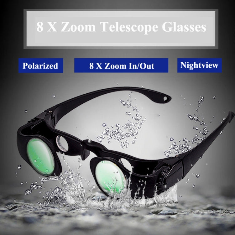 8x Fishing Binoculars Zoomable Telescope Glasses ,Style: Telescope+Red Clip