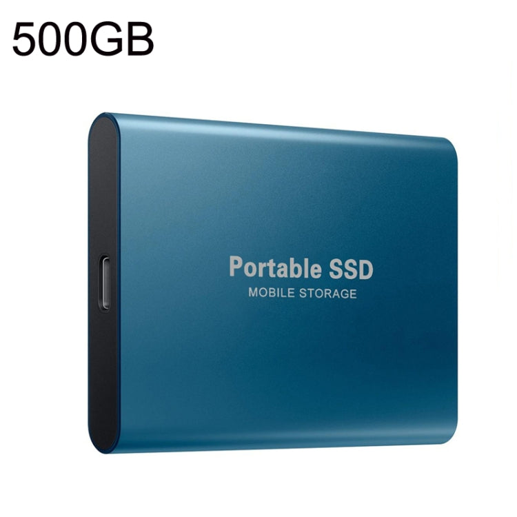 Mini Portable High Speed SSD Solid State Drive, Capacity: 500GB(Blue)