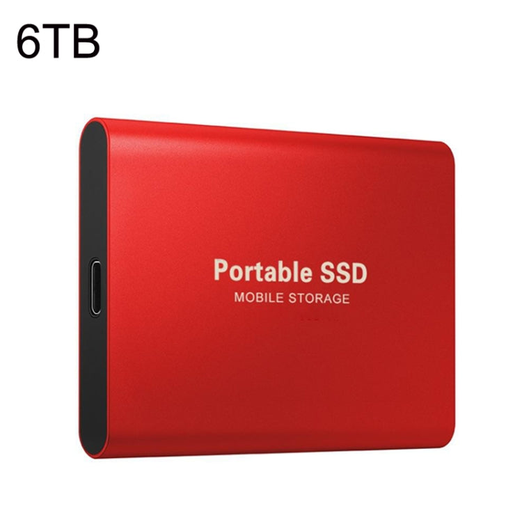 Mini Portable High Speed SSD Solid State Drive, Capacity: 6TB(Red)