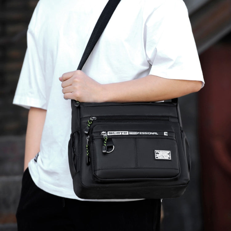 Multi-Pocket Men Oxford Cloth Shoulder Bag Large Capacity Casual Messenger Bag