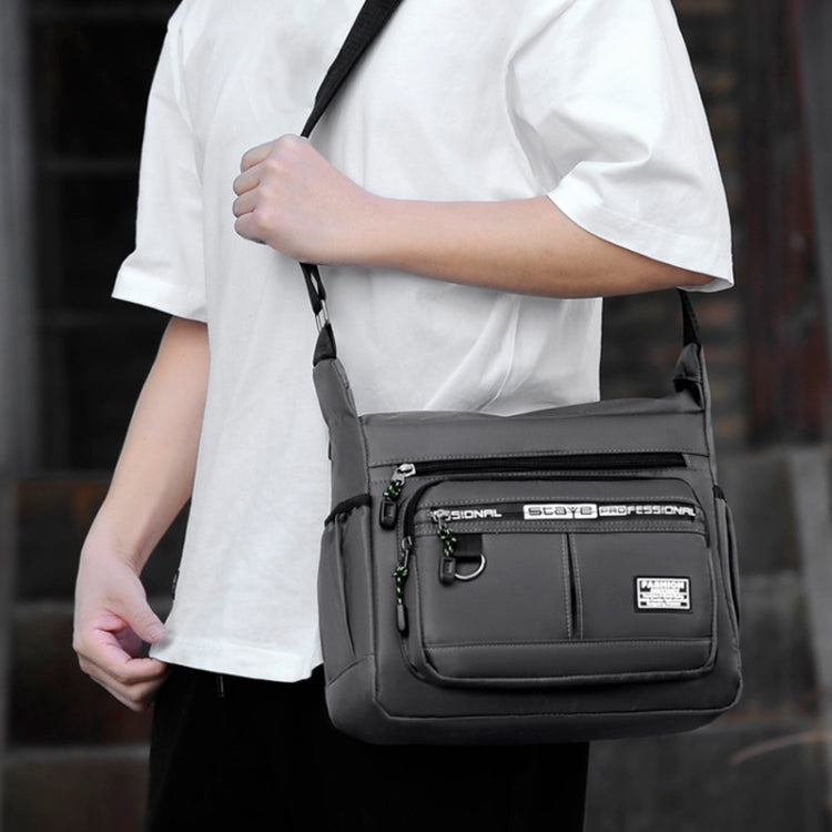 Multi-Pocket Men Oxford Cloth Shoulder Bag Large Capacity Casual Messenger Bag