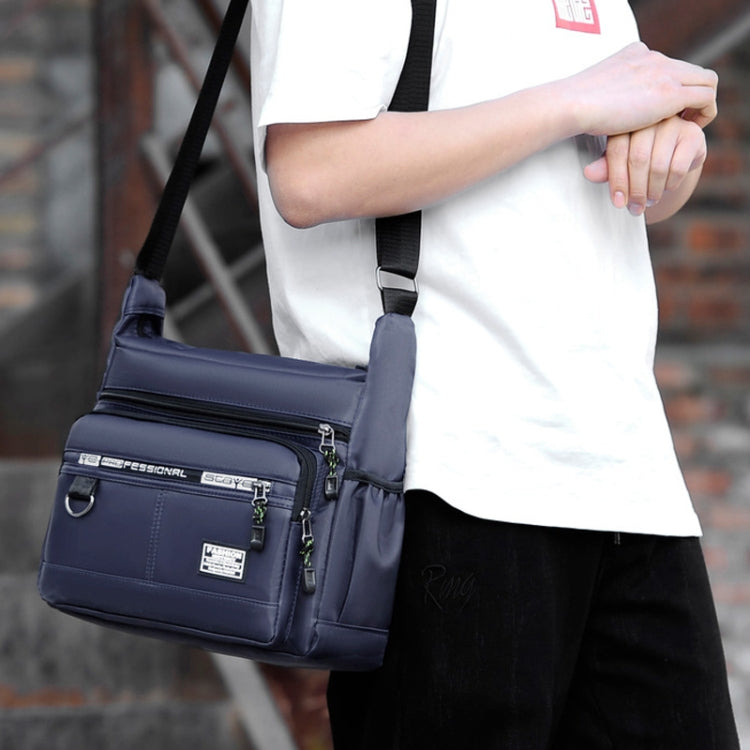 Multi-Pocket Men Oxford Cloth Shoulder Bag Large Capacity Casual Messenger Bag