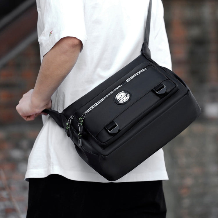 Multi-Pocket Men Oxford Cloth Shoulder Bag Large Capacity Casual Messenger Bag