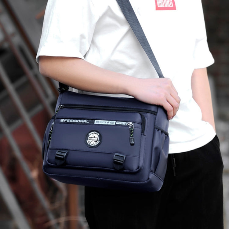 Multi-Pocket Men Oxford Cloth Shoulder Bag Large Capacity Casual Messenger Bag