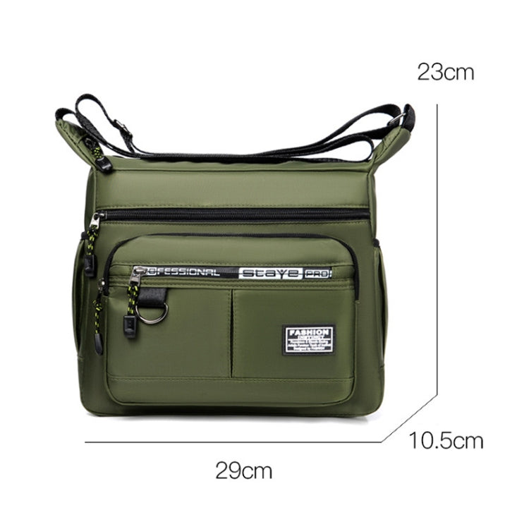 Multi-Pocket Men Oxford Cloth Shoulder Bag Large Capacity Casual Messenger Bag