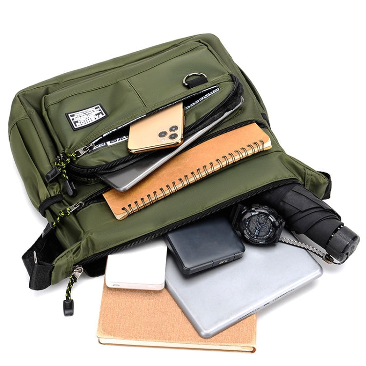 Multi-Pocket Men Oxford Cloth Shoulder Bag Large Capacity Casual Messenger Bag