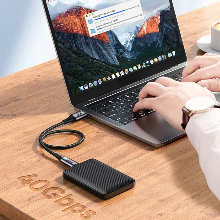 PD 100W Type-C to Type-C Fast Charging Nylon Braided Cable, Model: 0.3 m