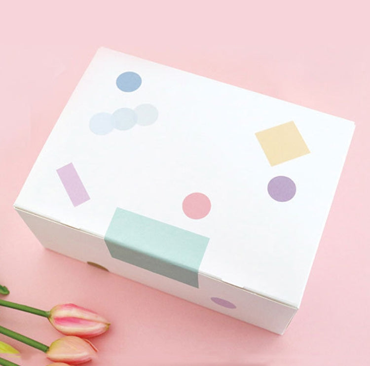 10 Sets Colorful Dot Stickers Gradient Labels Geometric Decorative Stickers Index Stickers