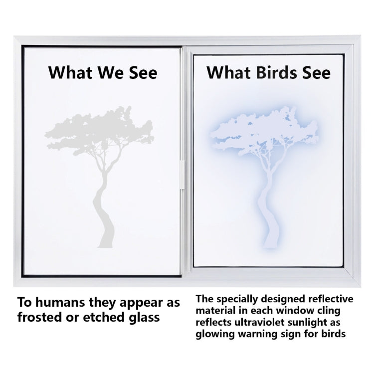 2 Sets Transparent Window Decals Protect Wild Birds From Impact Decals