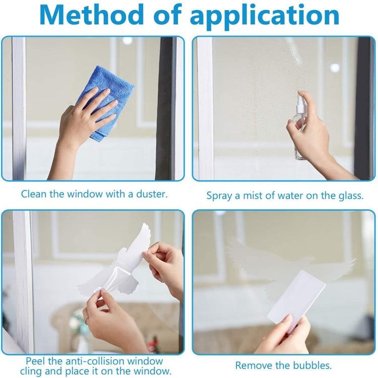 2 Sets Transparent Window Decals Protect Wild Birds From Impact Decals
