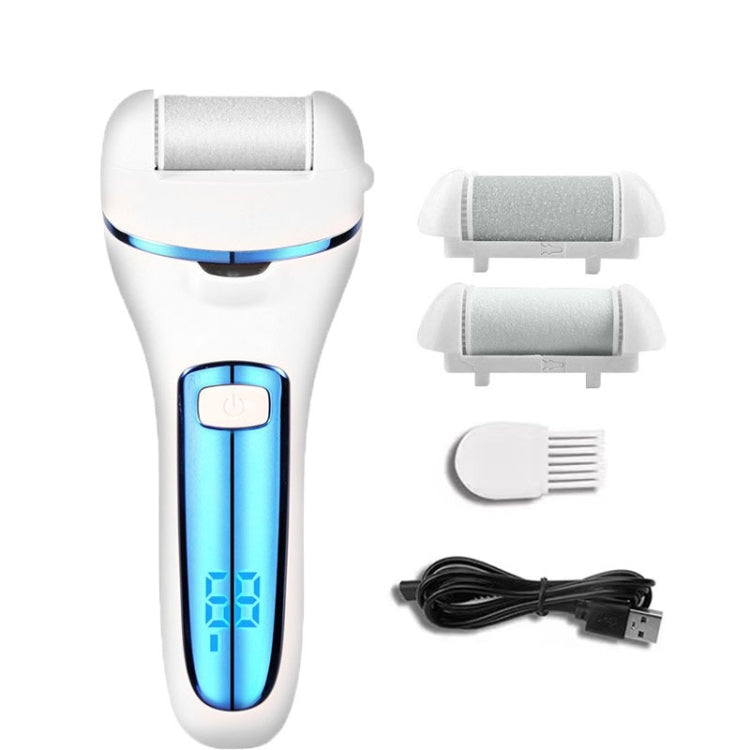 Electric Foot Grinder Digital Display Rechargeable Pedicure Peeling, Color: Royal Blue