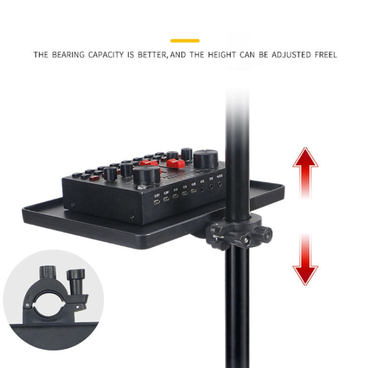 Live Broadcast Bracket Sound Card Tray Plastic Pallet Rack,Style: V3+Hose Mobile Phone Clip