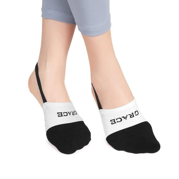 020 Half-Level Yoga Socks Sweat Breathable Invisible Semi Socks, Size: One Size(Black)