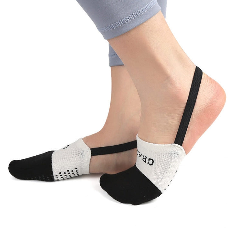 020 Half-Level Yoga Socks Sweat Breathable Invisible Semi Socks, Size: One Size(Black)