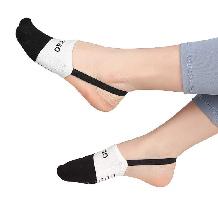 020 Half-Level Yoga Socks Sweat Breathable Invisible Semi Socks, Size: One Size(Black)