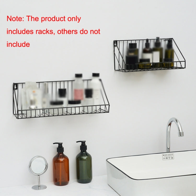 H985 Home Living Room Bathroom Wall Storage Rack Small (Gold)