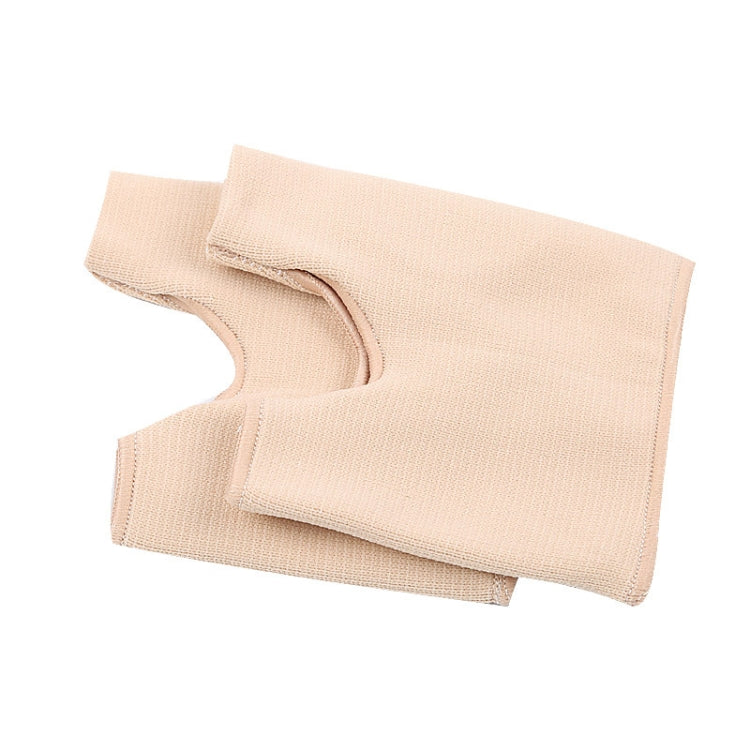2 Pairs Threaded U-Shaped Forefoot Pad Hallux Valgus Corrector Socks, Size: L(Skin Color)