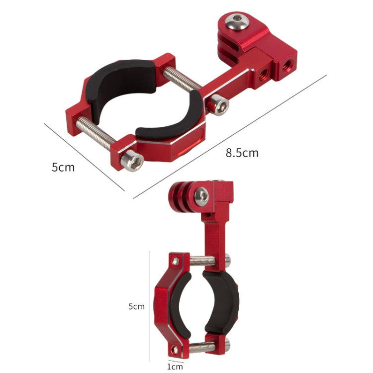 Action Camera Aluminum Bicycle Motorcycle Mount for Gopro(Red)