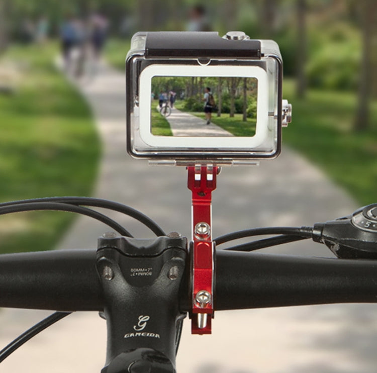 Action Camera Aluminum Bicycle Motorcycle Mount for Gopro(Red)