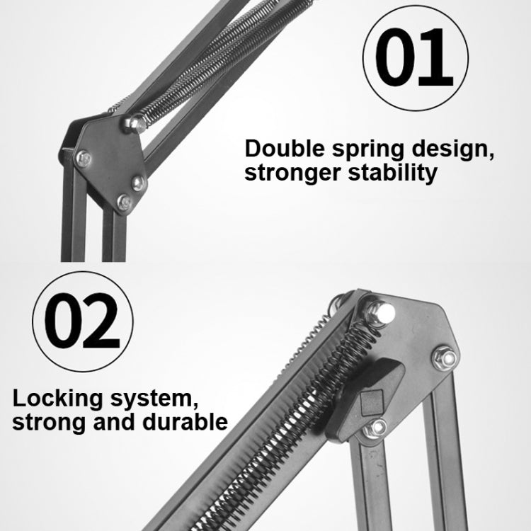 8D Round Base Mobile Phone Live Broadcast Bracket Overhead Shooting Bracket With Gimbal Phone Clip