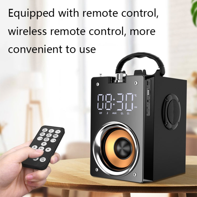 T3 Multifunctional Subwoofer Clock Bluetooth Speaker With Phone Stand Function(Black)