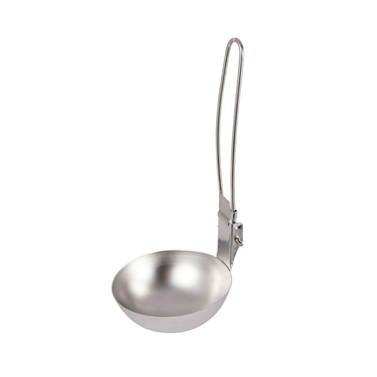 Camping 304 Stainless Steel Soup Spoon Mountaineering Backpacker Ultra-light Folding Soup Spoon