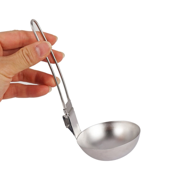 Camping 304 Stainless Steel Soup Spoon Mountaineering Backpacker Ultra-light Folding Soup Spoon