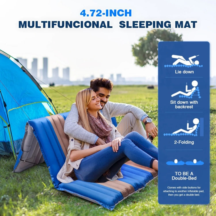 Tent Camping Multifunctional Inflatable Folding Pad(Blue)