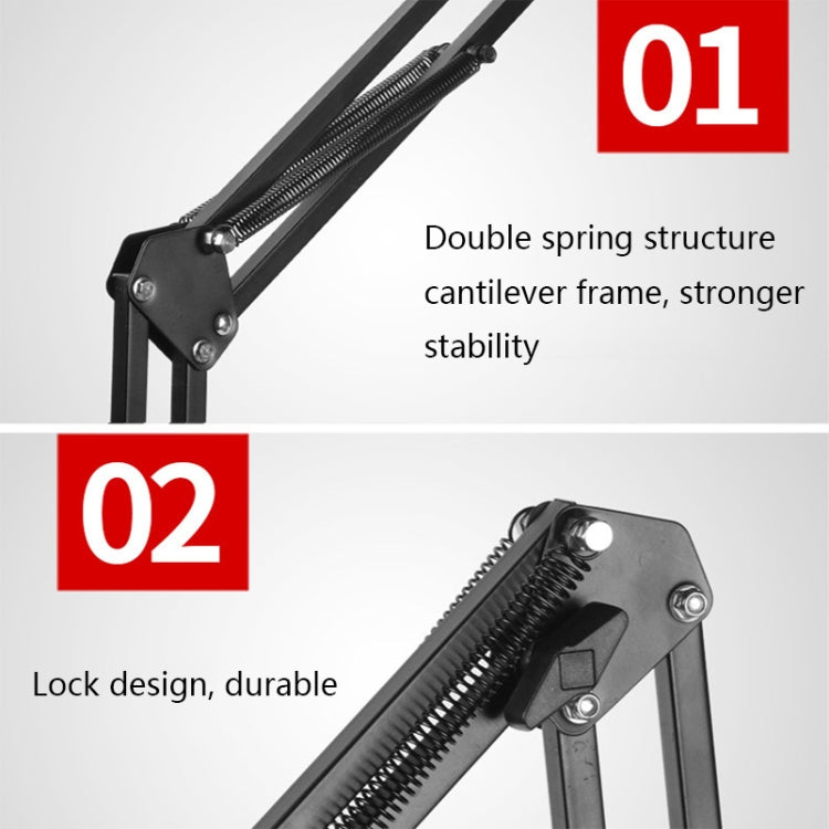Live Cantilever Folding Phone Holder with 1/4 Interface