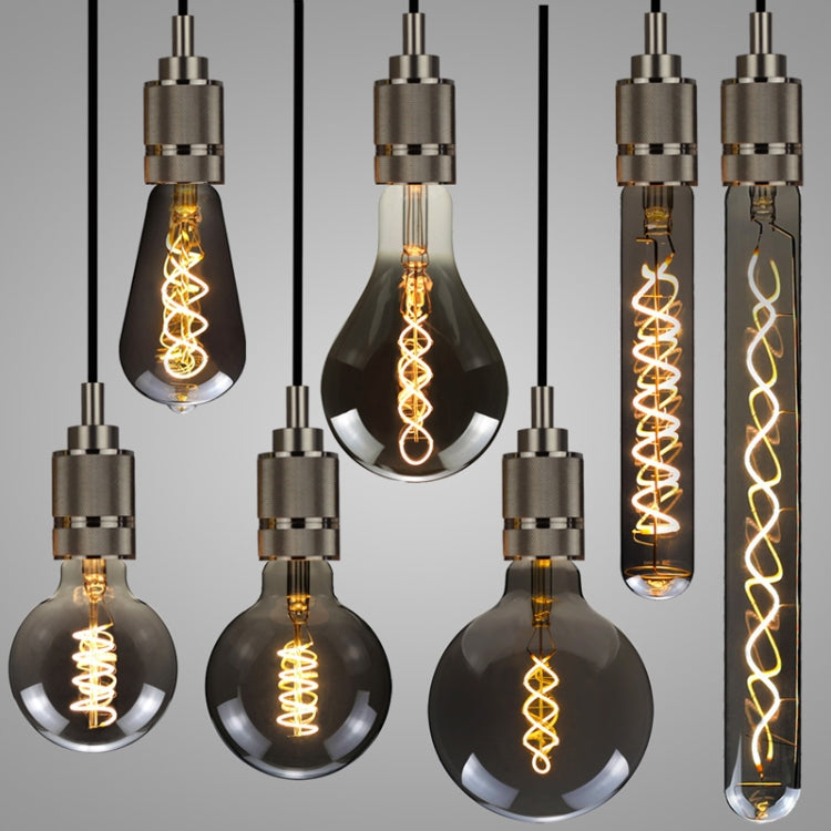 G125 Electroplating Smoke Grey Warm Light LED Bulb Retro Lamp