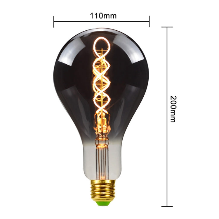 A110 Electroplating Smoke Grey Warm Light LED Bulb Retro Lamp