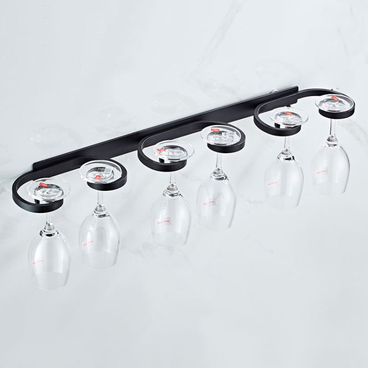 Household Punch-free Red Wine Glass Upside Down Rack, Style: 2 Slots