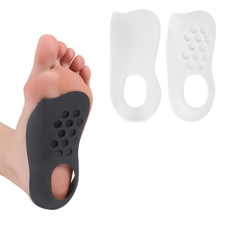 2 Pairs Flat Foot Bow Corrected XO Leg Orthopedic Insole, Size: M (White)