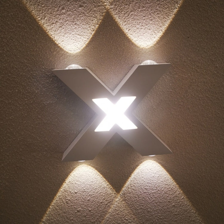 Bedroom Background Wall Lighting Outdoor Courtyard Waterproof Wall Lamp, Light color: White