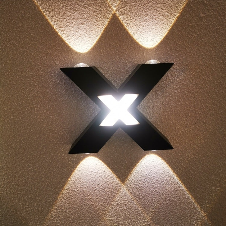 Bedroom Background Wall Lighting Outdoor Courtyard Waterproof Wall Lamp, Light color: White