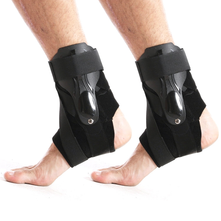 1 Pair Compression Fixed Plastic Sheet Support Strap Ankle Protector, Size: XL (Black)