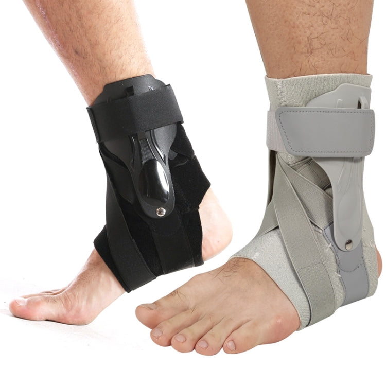 1 Pair Compression Fixed Plastic Sheet Support Strap Ankle Protector, Size: XL (Black)