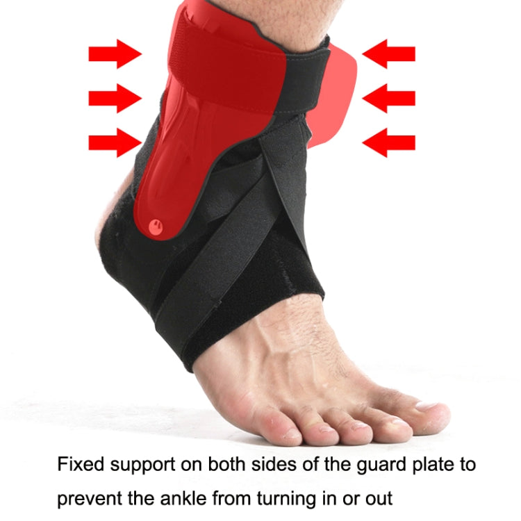 1 Pair Compression Fixed Plastic Sheet Support Strap Ankle Protector, Size: XL (Black)